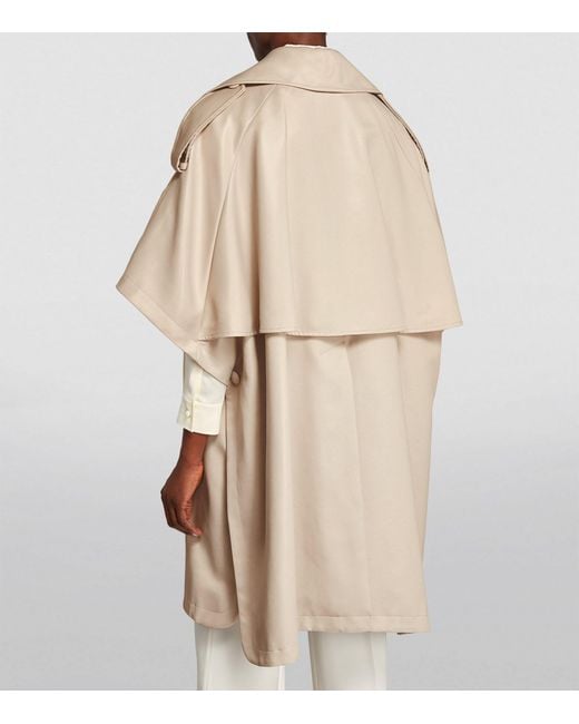 Max Mara Natural Double-breasted Trench Cape