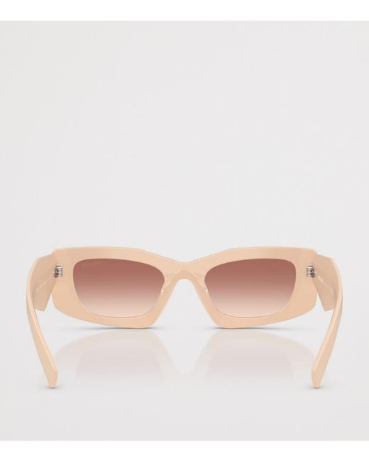 Prada Pink Irregular Rectangle Sunglasses