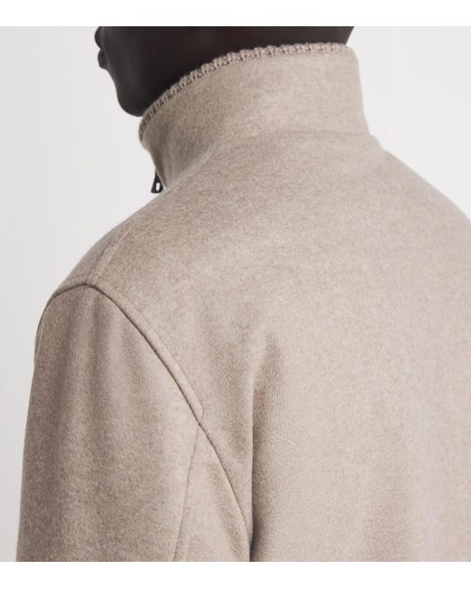 FIORONI CASHMERE Brown Cotton-Cashmere Jacket for men