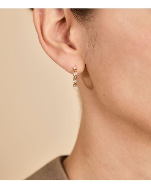 Astrid & Miyu Metallic Plated Heart Cluster Single Hoop Earring