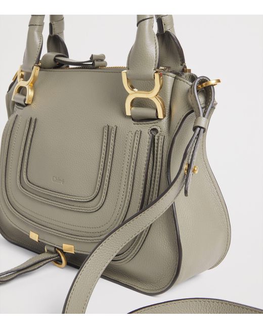 Chloé Gray Small Leather Marcie Top-Handle Bag