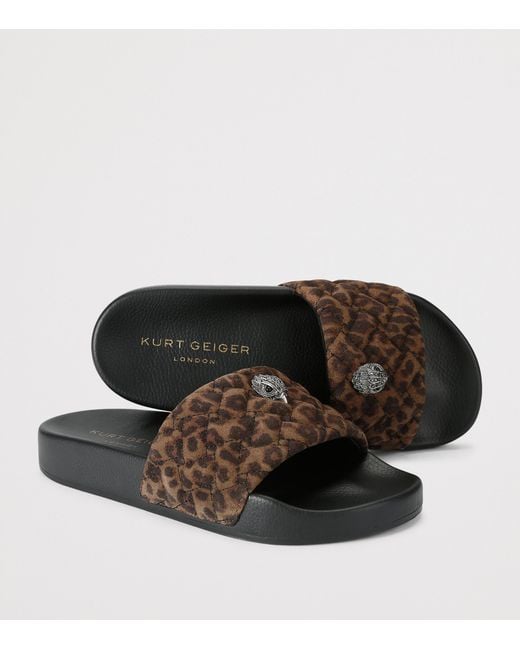 Kurt Geiger Brown Meena Eagle Slides