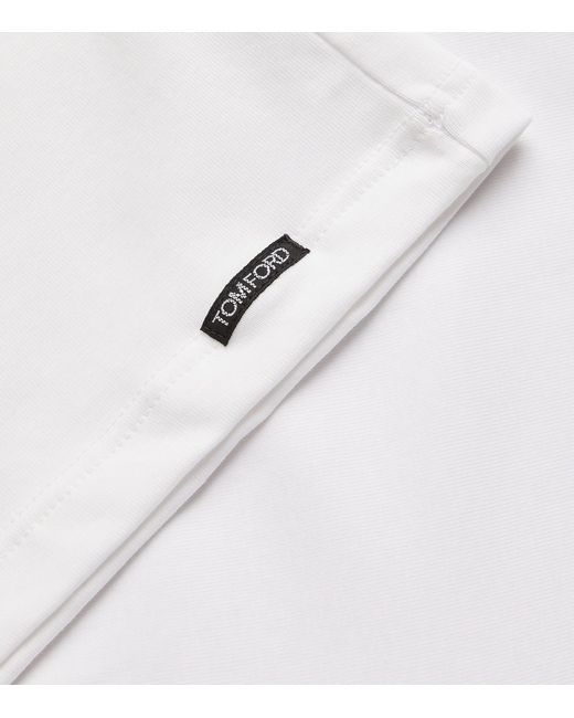 Tom Ford White Henley Lounge Shirt for men