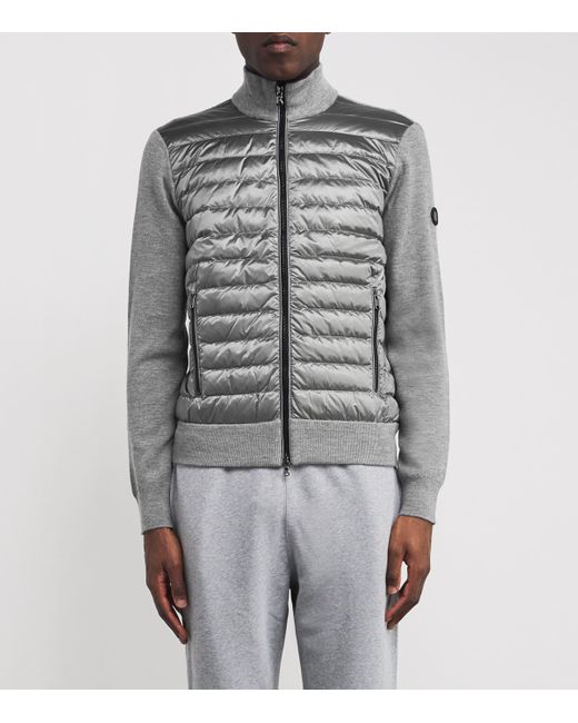 Bogner Gray Padded Zisco Hybrid Jacket for men