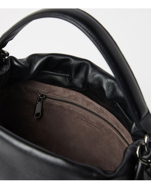 Brunello Cucinelli Black Medium Leather Mellow Bucket Bag