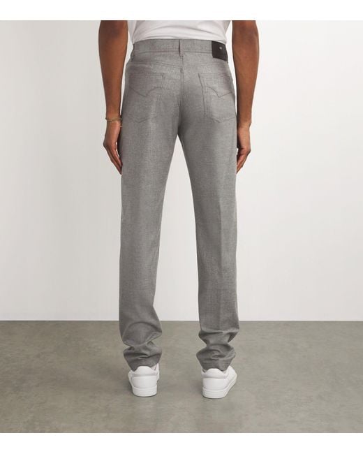 Marco Pescarolo Gray Cashmere Tailored Trousers for men