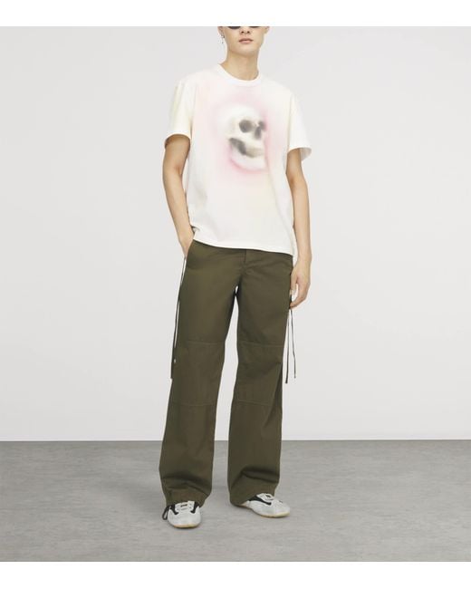 McQueen Green Lace-Up Trousers for men