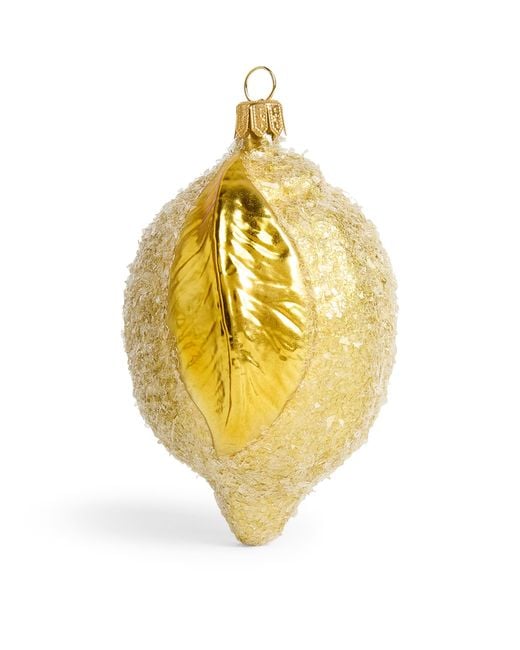 Harrods Metallic Glass Lemon Tree Decoration