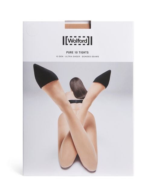 Wolford White Pure 10 Tights