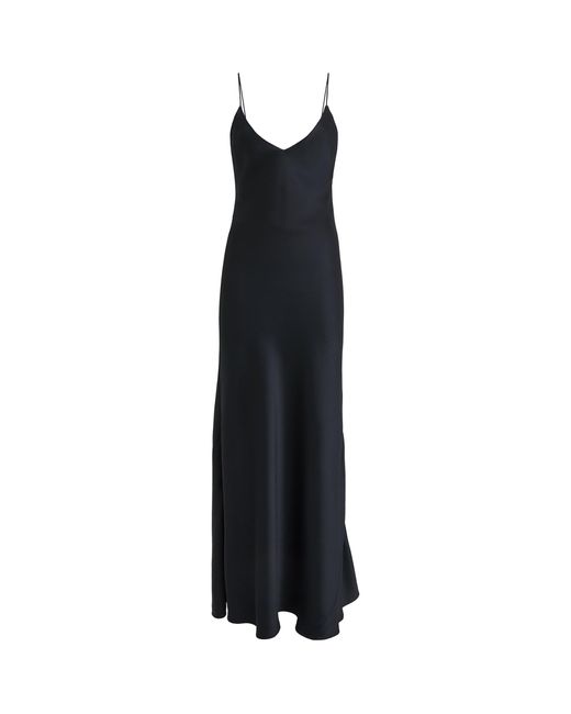 Blazé Milano Black Satin Manipur Maxi Dress