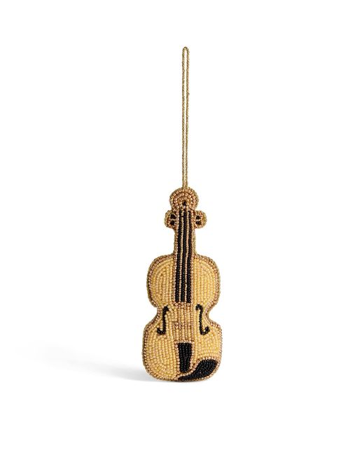 Harrods Metallic Beaded Violin Tree Decoration
