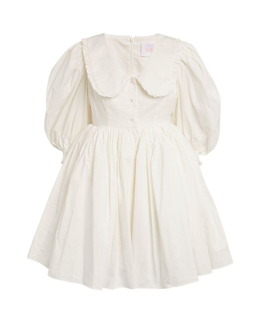 Selkie Mary Jane Mini Dress in White | Lyst UK