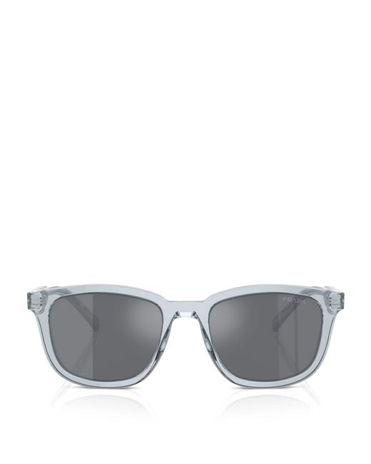Prada Gray Acetate Pillow Sunglasses for men