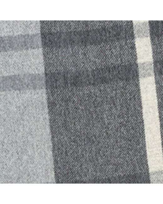 Mulberry Gray Small Merino Wool Check Scarf