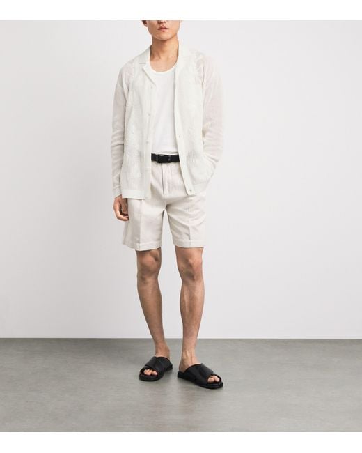 CHE White Feriando Crochet Shirt for men