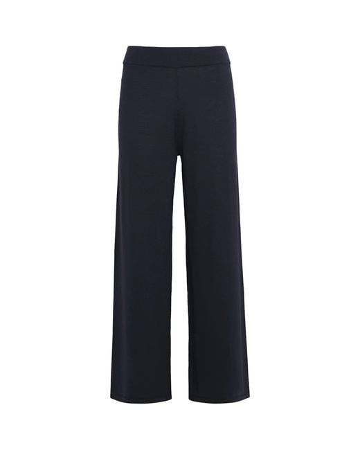 Falke Blue Merino Wool Wide-Leg Trousers