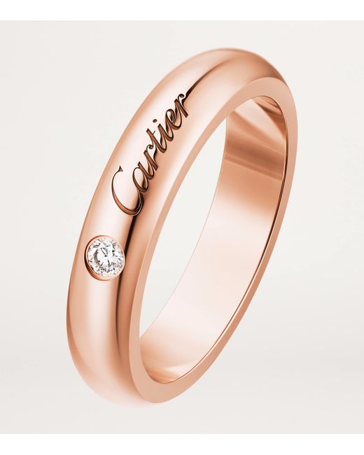 Cartier Pink And Diamond C De Wedding Band
