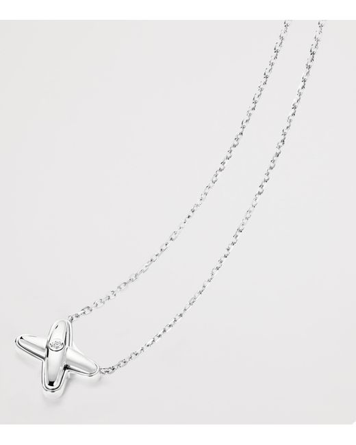 Chaumet Metallic And Diamond Jeux De Liens Pendant Necklace