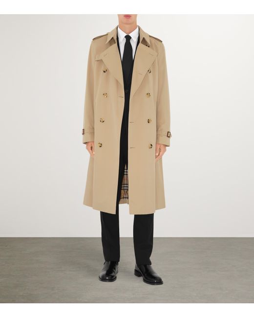 Burberry Natural Long Kensington Heritage Trench Coat for men