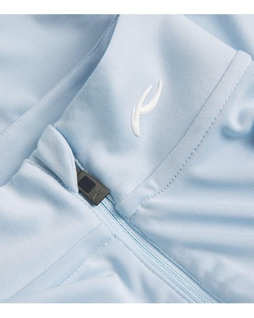 Kjus Blue Midlayer Kallen Quarter-Zip Sweater for men