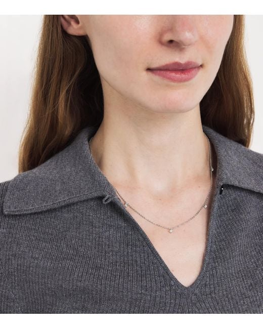 Harrods Metallic And Diamond Necklace