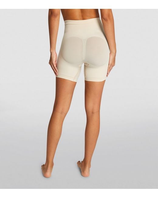 Skims Natural Seamless Sculpt Mid-Thigh Shorts