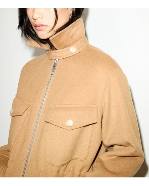 MAX&Co. Brown Virgin Wool Utility Jacket
