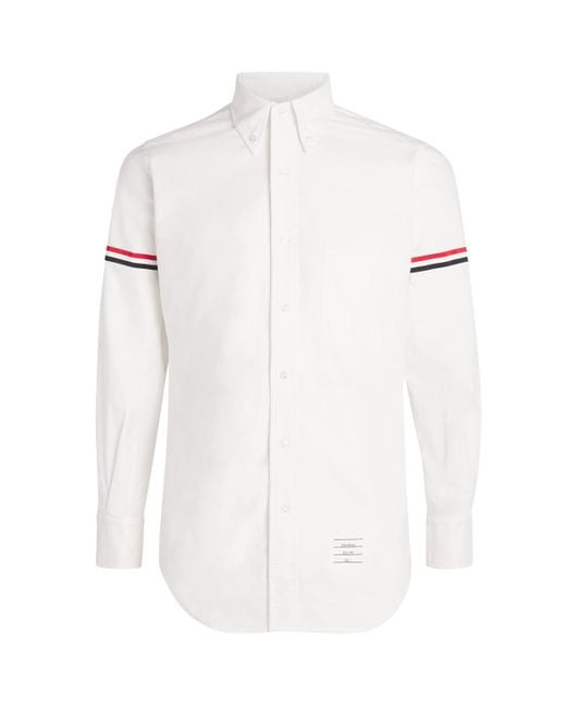 Thom Browne White 4-Bar Stripe Shirt for men