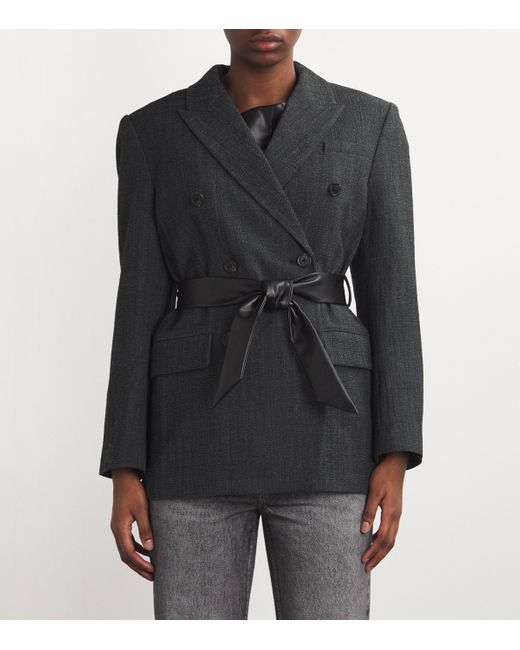 Rag & Bone Black Tie-Waist Virginia Blazer