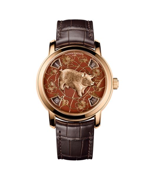 Vacheron Constantin Brown Rose Gold Métiers D'art The Legend Of The Chinese Zodiac Watch 40mm for men