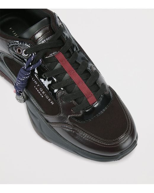 Kurt Geiger Black Leather Royston Sneakers for men