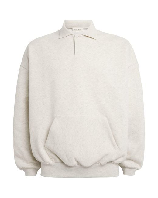 Fear Of God White Cotton-Blend Logo Polo Sweatshirt for men
