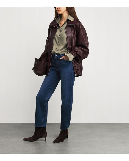 PAIGE Blue Mason Ankle Straight Jeans