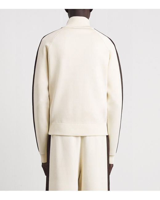 Wales Bonner Natural Knitted Tide Track Jacket for men