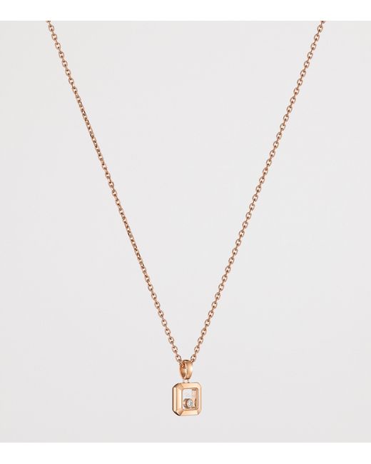 Chopard Metallic And Diamond Happy Diamonds Icons Pendant Necklace