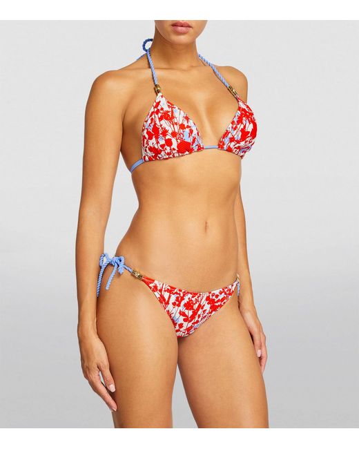 Heidi Klein Red Reversible Halterneck Bikini Top