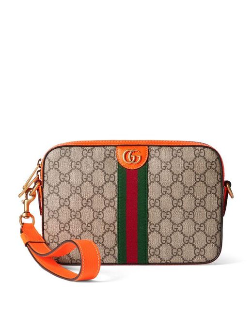 Gucci Orange Small Ophidia Gg Cross-Body Bag