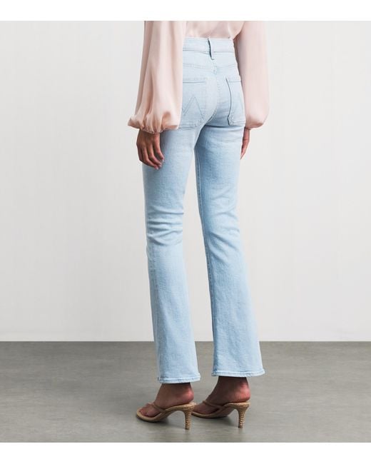 Mother Blue The Patch Pocket Weekender Flared Jeans