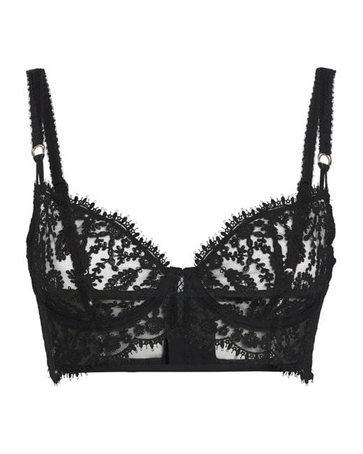 Simone Perele Black Lace Précieuse Half-Cup Bra