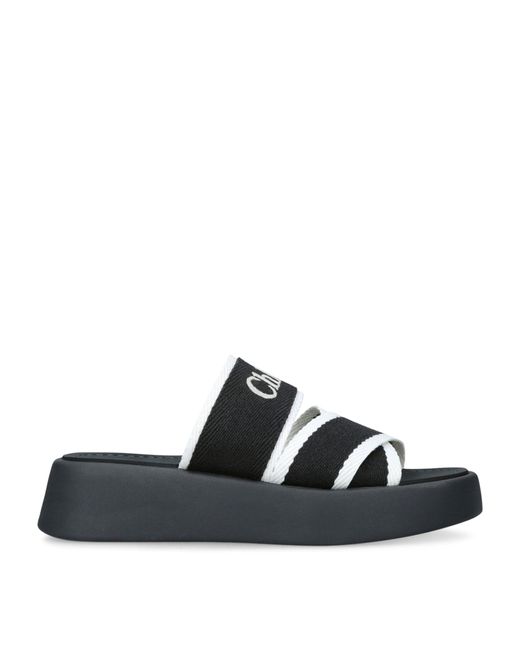 Chloé Black Mila Flatform Sandals