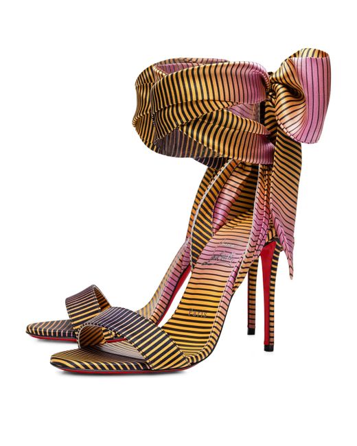 Christian Louboutin Brown Sandale Du Desert Silk Sandals 100