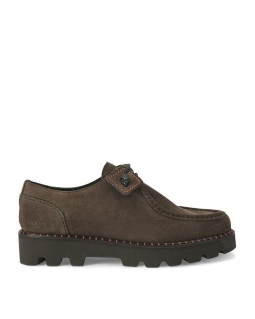 Kurt Geiger Brown Suede Brompton Derby Shoes for men