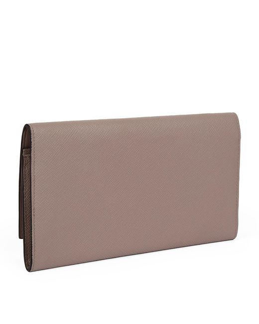 Smythson Brown Leather Marshall Travel Wallet
