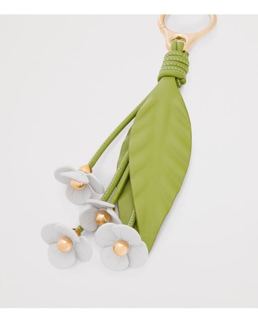 Loewe Green Strawberry Flower Bag Charm