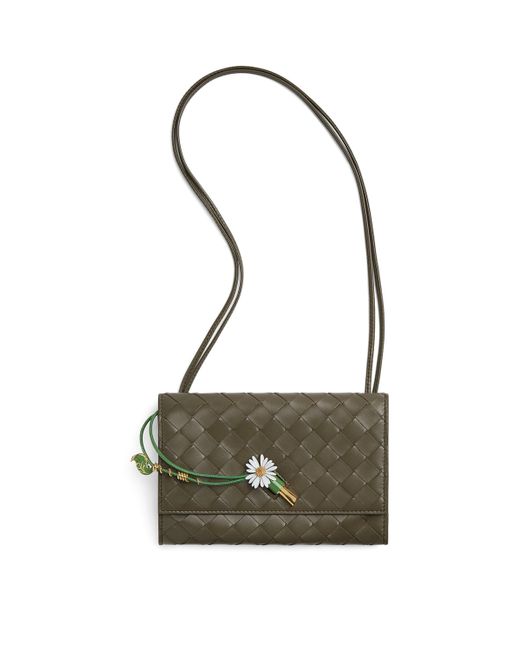 Bottega Veneta Green Leather Andiamo Daisy Cross-Body Bag