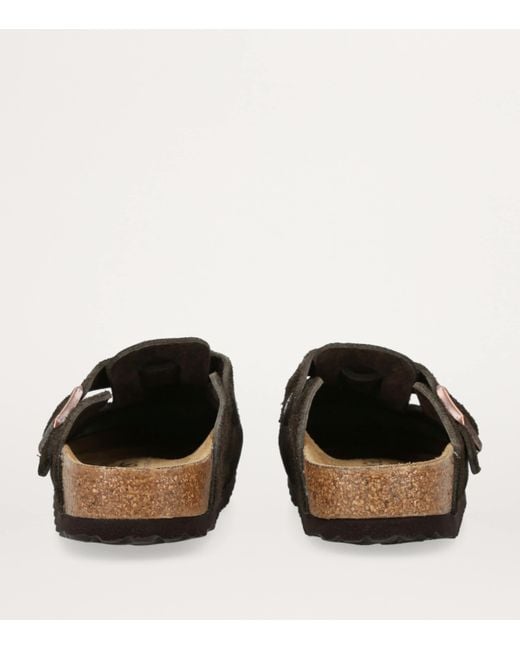 Birkenstock Brown Suede Boston Clogs