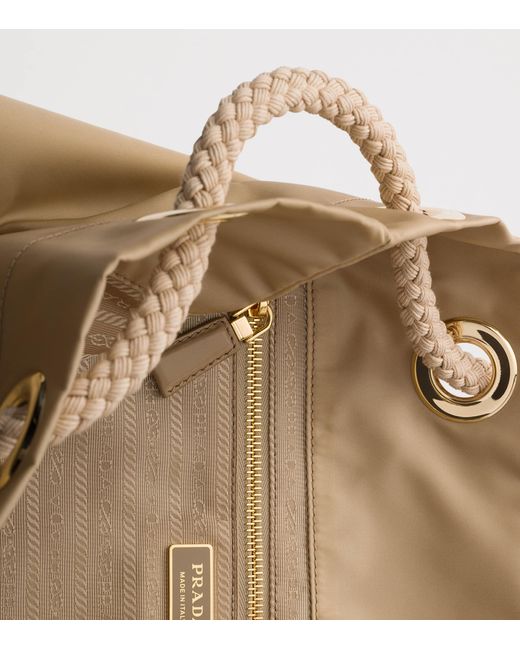 Prada Natural Large Re-Nylon Mariner Bucket Bag