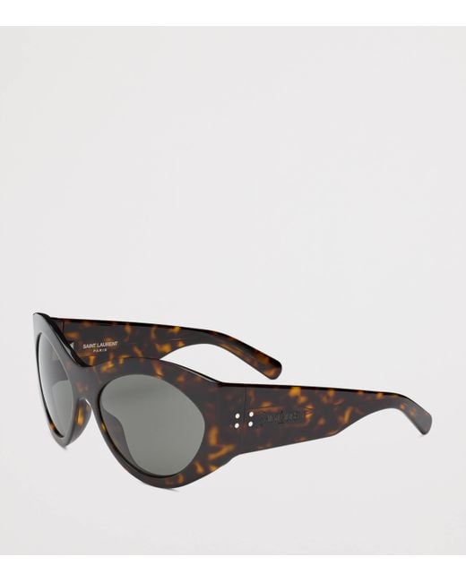 Saint Laurent Black Acetate Tortoiseshell Sl 854 Butterfly Sunglasses
