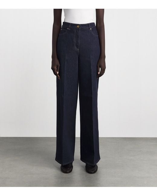 Agnona Blue Cotton-Cashmere Straight Jeans