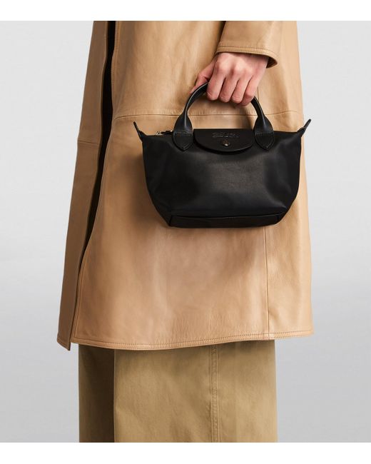 Longchamp Black Extra-Small Leather Le Pliage Xtra Handbag
